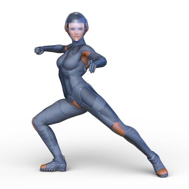 Bir siber kadının 3 boyutlu canlandırması