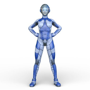 Bir siber kadının 3 boyutlu canlandırması