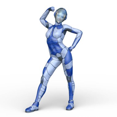 Bir siber kadının 3 boyutlu canlandırması