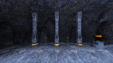 Yeraltı geçitinin 3 boyutlu yansıması