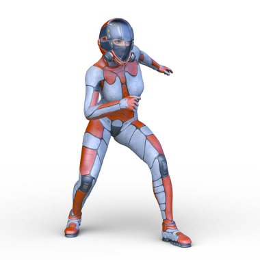 Bir siber kadının 3 boyutlu canlandırması