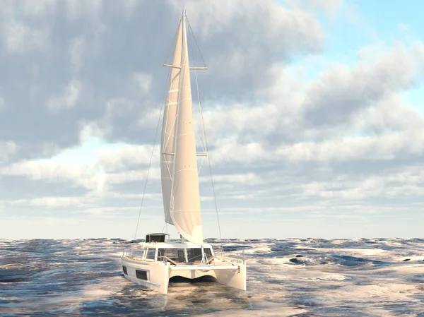 Rendering Yacht — Stock Photo, Image