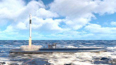 Balistik füze denizaltısının 3D görüntülemesi