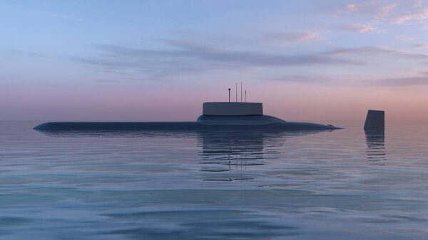 3D rendering of the submarine