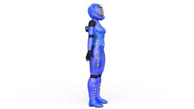 Bir siber kadının 3 boyutlu canlandırması