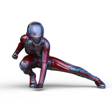 Bir siber kadının 3 boyutlu canlandırması