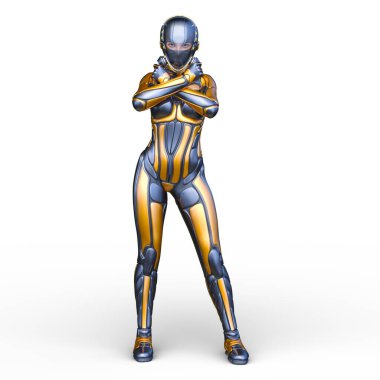 Bir siber kadının 3 boyutlu canlandırması