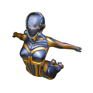 Bir siber kadının 3 boyutlu canlandırması