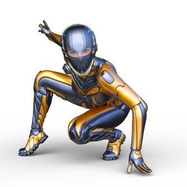 Bir siber kadının 3 boyutlu canlandırması