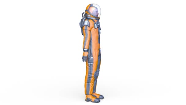 Rendering Male Astronaut — Stock Video