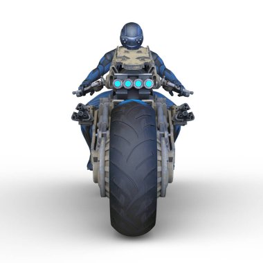 Süper kahraman bir sürücünün 3 boyutlu görüntüsü