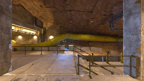 Візуалізація Підземного Будівельного Майданчика — стокове фото