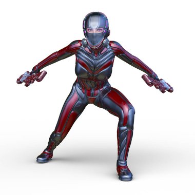 Bir siber kadının 3 boyutlu canlandırması