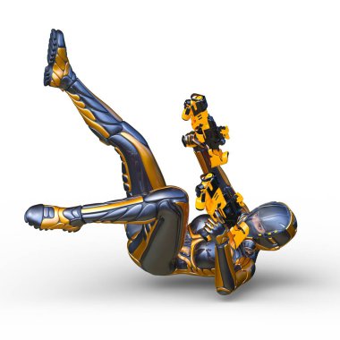 Bir siber kadının 3 boyutlu canlandırması