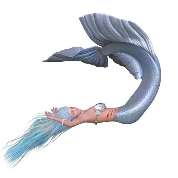 Rendering Una Sirena — Foto Stock