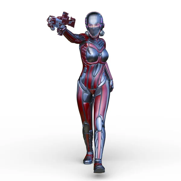 Representación Una Mujer Cibernética — Foto de Stock