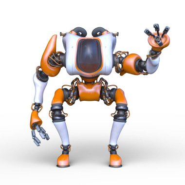 Bir savaş robotunun 3 boyutlu canlandırması