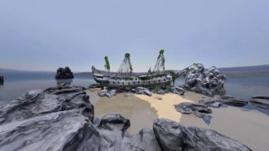 Bir gemi enkazının 3 boyutlu görüntülemesi