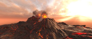 Volkanın 3 boyutlu yansıması