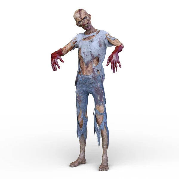 Rendering Male Zombie — Zdjęcie stockowe