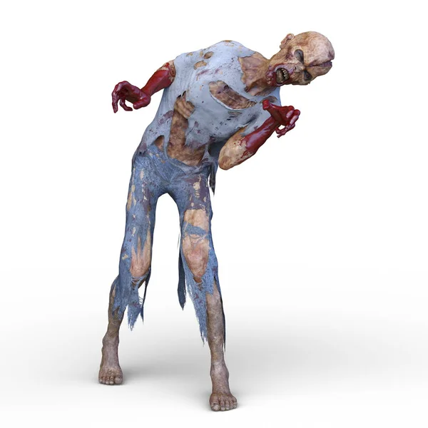 Rendering Eines Männlichen Zombies — Stockfoto