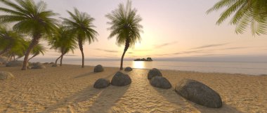 Plajın 3 boyutlu görüntüsü