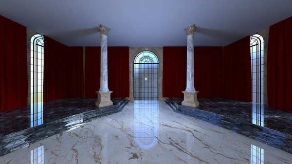 宮殿の3Dレンダリング — ストック写真