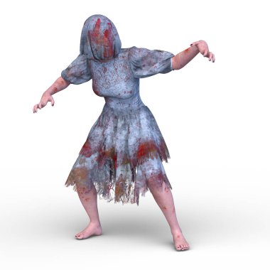 Saklanan bir kadının 3 boyutlu görüntüsü