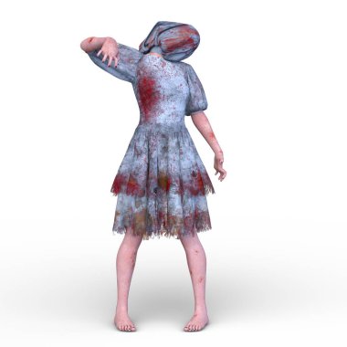 Saklanan bir kadının 3 boyutlu görüntüsü