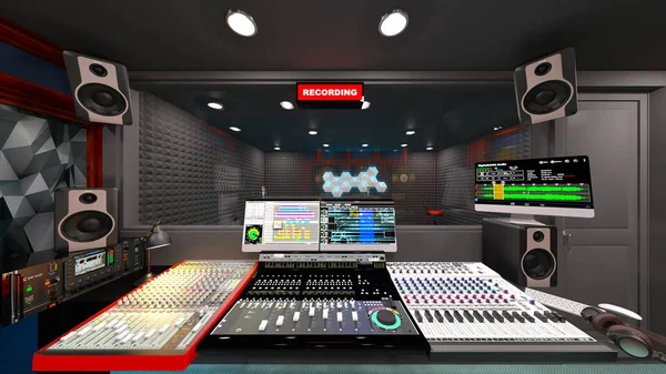 Rendering Recording Studio — Foto Stock