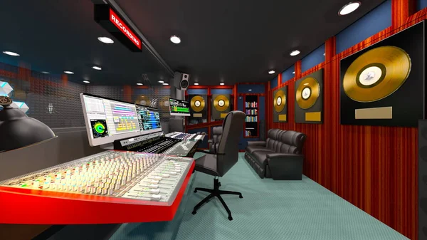 Rendering Recording Studio — Stock Photo, Image
