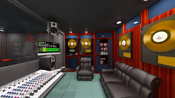 Rendering Recording Studio — Foto Stock