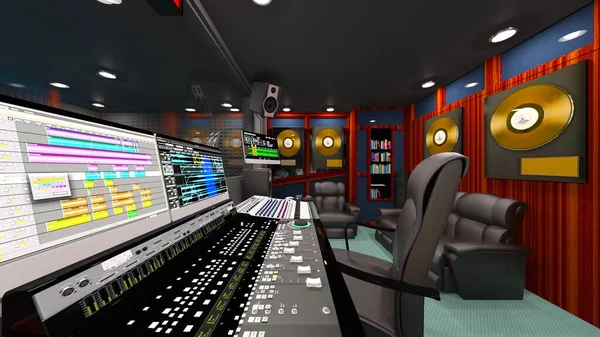 Rendering Recording Studio — Stockfoto
