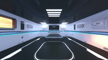 Uzay aracındaki teftiş odasının 3 boyutlu görüntülenmesi