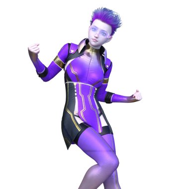 Bir siber kadının 3 boyutlu canlandırması