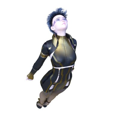 Bir siber kadının 3 boyutlu canlandırması