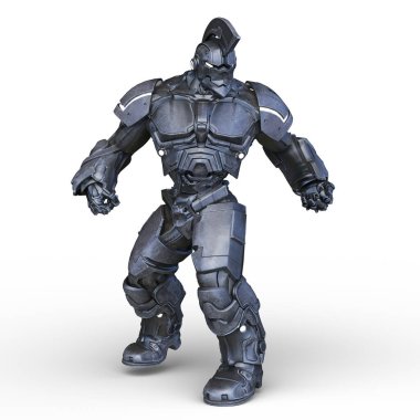 Bir savaş robotunun 3 boyutlu canlandırması