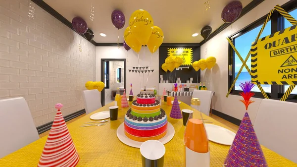 Rendering Birthday Party Venue — 스톡 사진