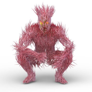 Çimen canavarının 3 boyutlu canlandırması