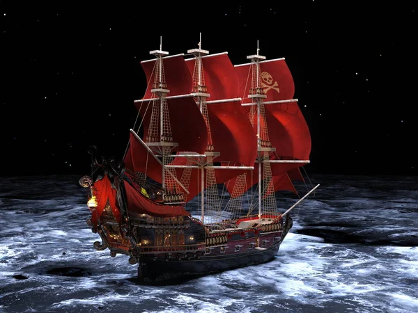 Rendering Pirate Ship — стоковое фото