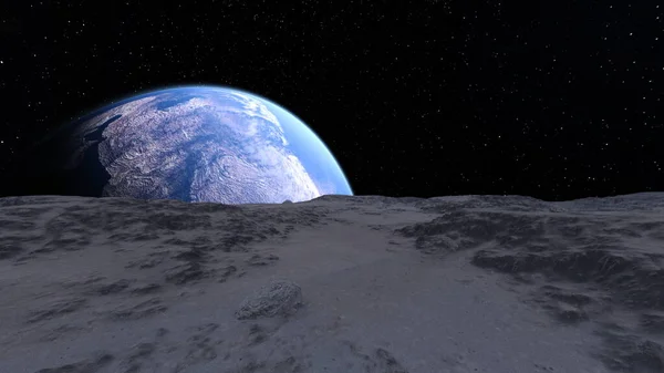 Rendering Earth Planetary Surface — Zdjęcie stockowe