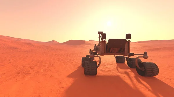 Απόδοση Του Πλανητικού Rover — Φωτογραφία Αρχείου