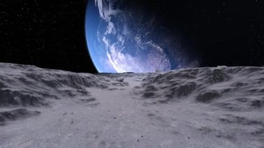 3D rendering of the earth and planetary surface