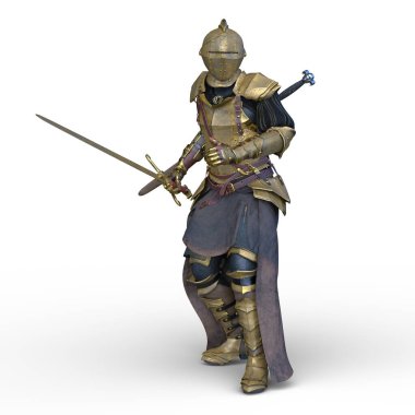 Bir şövalyenin 3 boyutlu canlandırması