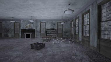 3D rendering of the ruined