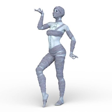 Üç boyutlu mumya kadın tasviri