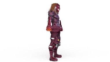 Bir eskrimcinin 3B canlandırması