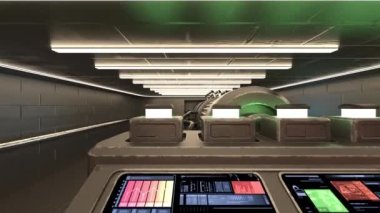 3D rendering of the storage room inside a spacecraft