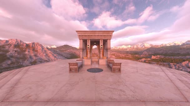 Rendering Temple Summit — Stock video