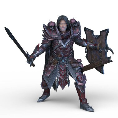 Bir şövalyenin 3 boyutlu canlandırması